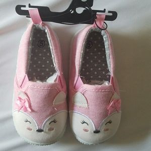 Size 5 Infant Pink Fox Shoes nwt